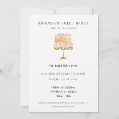 Kleurrijke Waterverf Cake Bakkerij Cooking Class Kaart (Achterkant)