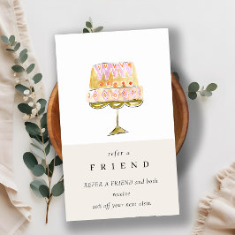 Kleurrijke Waterverf Cake Bakkerij Verwijs een vri Visitekaartje