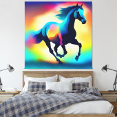 Kleurrijke waterverf canvas afdruk (Insitu (Slaapkamer))