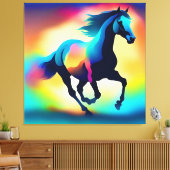 Kleurrijke waterverf canvas afdruk (Insitu (Woonkamer))