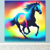 Kleurrijke waterverf canvas afdruk (Insitu (Houten vloer))