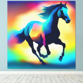 Kleurrijke waterverf canvas afdruk (Insitu (Houten vloer))