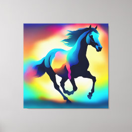 Kleurrijke waterverf canvas afdruk