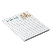 Kleurrijke Waterverf Chicken Folk Art to Do List Notitieblok (Schuin)