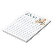 Kleurrijke Waterverf Chicken Folk Art to Do List Notitieblok (Linkerzijde)