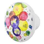 Kleurrijke Waterverf Circles Abstract Keramische Knop (Rechts)