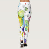 Kleurrijke Waterverf Circles Abstract Leggings (Achterkant)