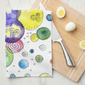 Kleurrijke Waterverf Circles Abstract Theedoek (Quarter Fold)