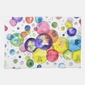 Kleurrijke Waterverf Circles Abstract Theedoek (Horizontaal)