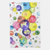 Kleurrijke Waterverf Circles Abstract Theedoek (Verticaal)