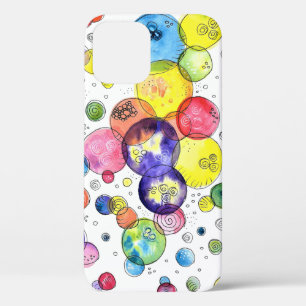 Kleurrijke Waterverf Cirkels Abstract Case-Mate iPhone Case