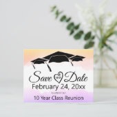 Kleurrijke Waterverf Class Reunion Save the Date Briefkaart (Staand voorkant)