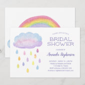 Kleurrijke Waterverf Cloud Raindrops Vrijgezellenf Kaart (Voorkant / Achterkant)