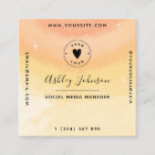 Kleurrijke Waterverf Clouds Dreamweaver QR Code & Vierkante Visitekaartje (Voorkant)