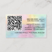 Kleurrijke Waterverf Clouds met QR-code Visitekaartje (Achterkant)