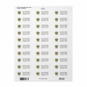 Kleurrijke Waterverf Coneflowers, Adres Etiket (Full Sheet)