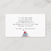 Kleurrijke Waterverf Cupcake Baker Pastry Chef Visitekaartje (Achterkant)