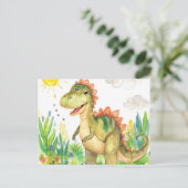 kleurrijke Waterverf Dinosaurus Briefkaarten (Staand voorkant)