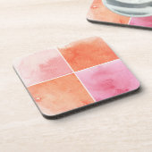 kleurrijke waterverf drankjes onderzetter (Linkerzijde)