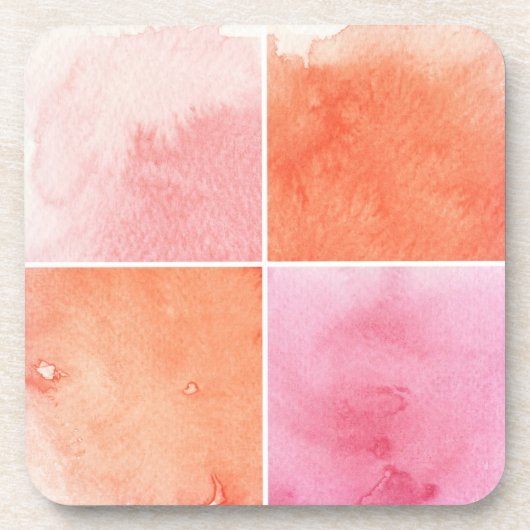 kleurrijke waterverf drankjes onderzetter (Voorkant)