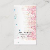 Kleurrijke Waterverf Earring & Ketting Display Contactkaartje (Achterkant)