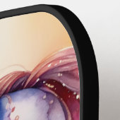 Kleurrijke Waterverf Eenhoorn Pickleball Paddle (Links Detail)