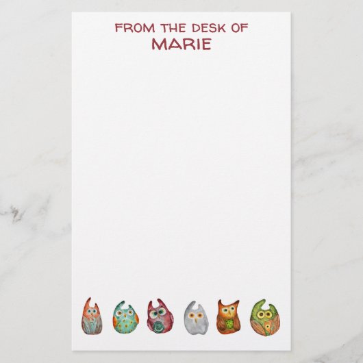 kleurrijke Waterverf - Eigenaars van moderne tijd Briefpapier (Voorkant)