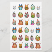  kleurrijke Waterverf - Eigenaars van moderne tijd Briefpapier (Achterkant)