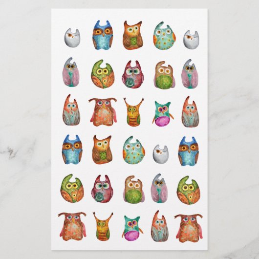  kleurrijke Waterverf - Eigenaars van moderne tijd Briefpapier (Achterkant)