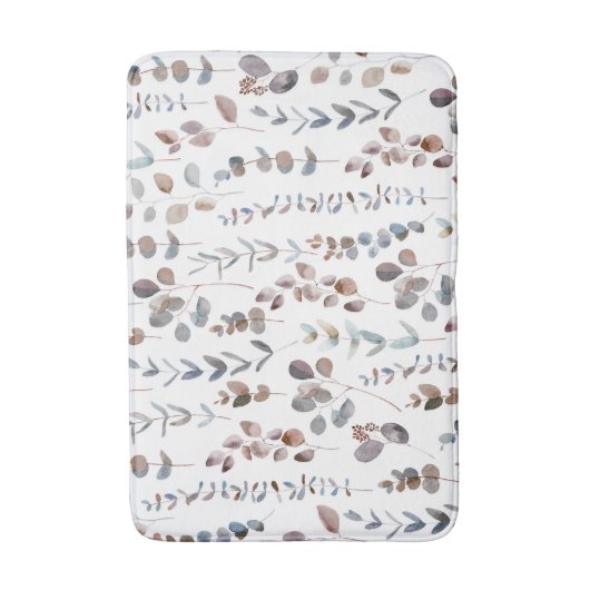 Kleurrijke Waterverf Eucalyptus Leaves Badmat (Voorkant Verticaal)