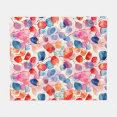 Kleurrijke Waterverf Eucalyptus Leaves Fleece Deken (Voorkant (Horizontaal))