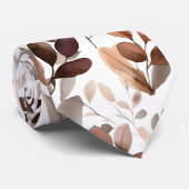 Kleurrijke Waterverf Eucalyptus Leaves Rustic Boho Stropdas (Opgerold)