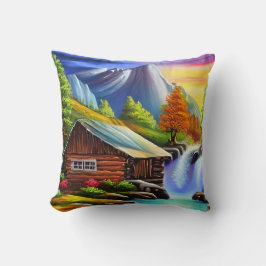 Kleurrijke Waterverf Fantasy Tropisch schilderen Kussen