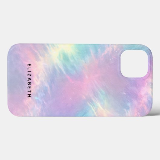Kleurrijke Waterverf Faux Holographic Opal Stone Case-Mate iPhone Case (Achterkant (horizontaal))