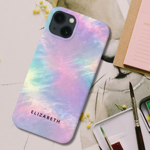 Kleurrijke Waterverf Faux Holographic Opal Stone Case-Mate iPhone Case