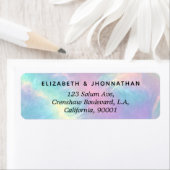 Kleurrijke Waterverf Faux Holographic Opal Stone Etiket (Insitu)