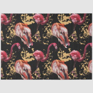 Kleurrijke Waterverf Flamingo Serie Design 18 Tissuepapier