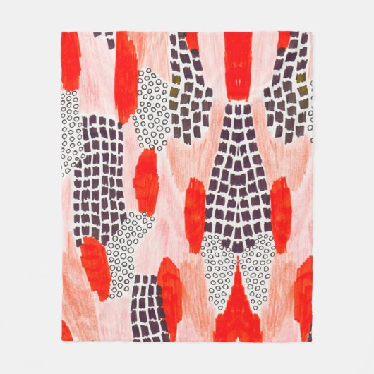 Kleurrijke waterverf fleece deken (Voorkant)