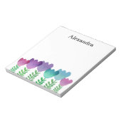  kleurrijke Waterverf Floral - Aangepast Notitieblok (Linkerzijde)
