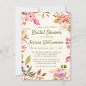 Kleurrijke Waterverf Floral Aangepast Vrijgezellen Kaart (Voorkant)