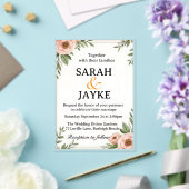 kleurrijke Waterverf Floral Acrylic We Acryl Uitnodigingen (Insitu (Huwelijk))