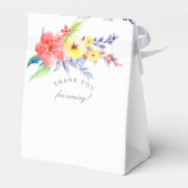 Kleurrijke Waterverf Floral Baby shower Bedankdoosjes (Achterkant)