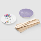 Kleurrijke Waterverf Floral Baby shower Handwaaier (Niet-gemonteerd)