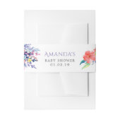 Kleurrijke Waterverf Floral Baby shower Uitnodigingen Wikkel (Voorkant Voorbeeld)
