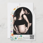 Kleurrijke Waterverf Floral Butterfly Baby shower Kaart (Achterkant)