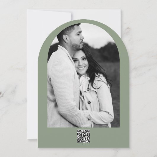 Kleurrijke Waterverf Floral Butterfly Verloving Kaart (Achterkant)