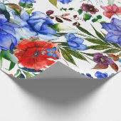 Kleurrijke Waterverf Floral Cadeaupapier (Hoek)