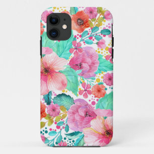 Kleurrijke Waterverf Floral Collage Case-Mate iPhone Case