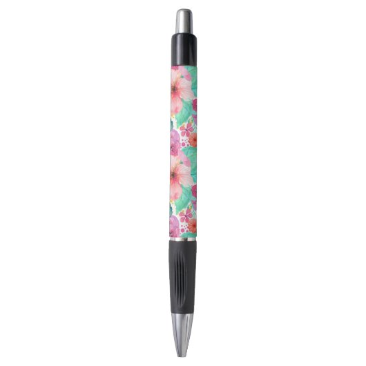 Kleurrijke Waterverf Floral Collage Pen (Voorkant Verticaal)