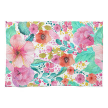 Kleurrijke Waterverf Floral Collage